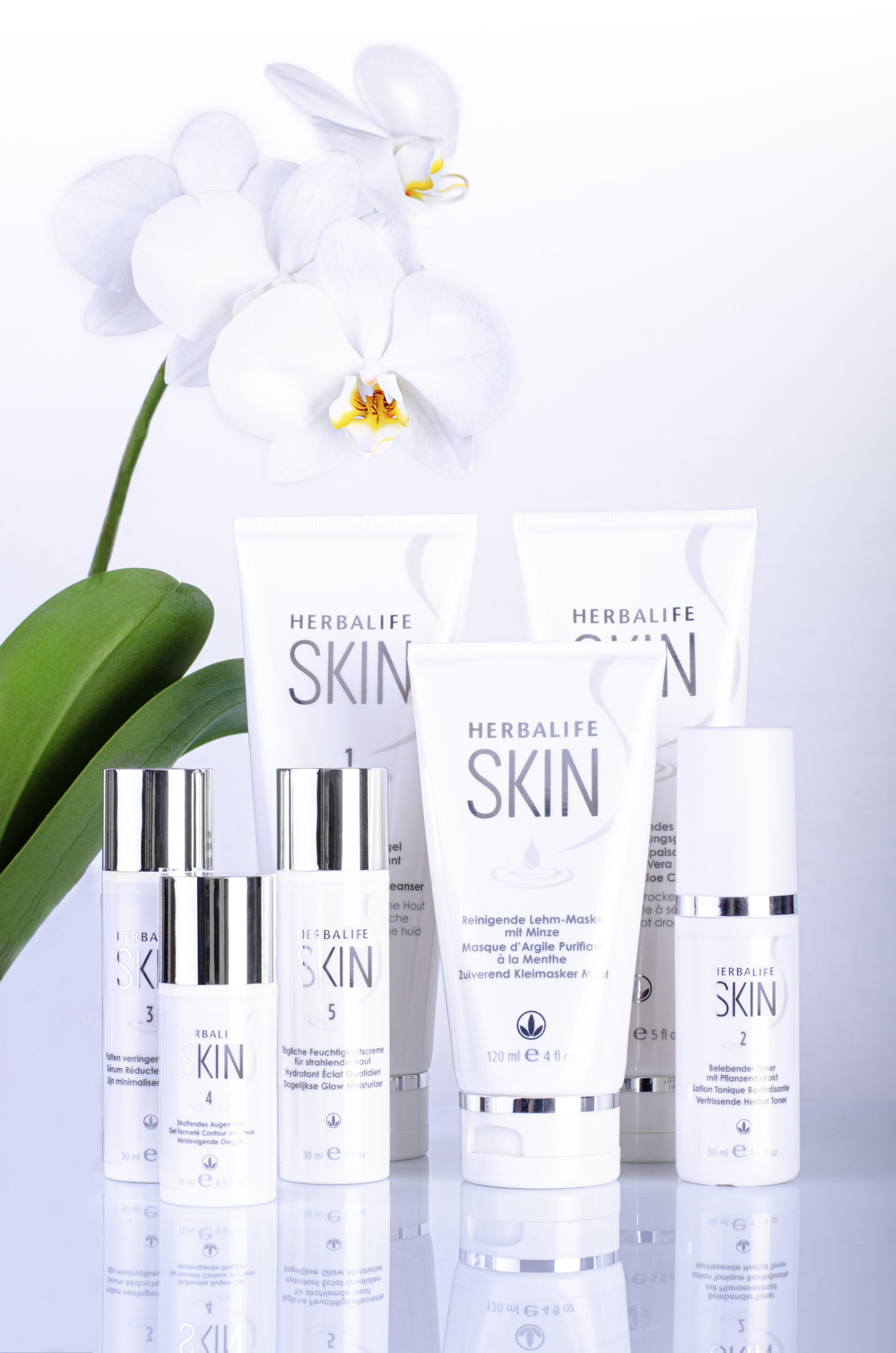 skincare with white orchid